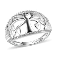 Sterling Silver Cluster Ring (Size 10.0) (3 g)