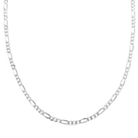Sterling Silver Figaro Concave Chain Necklace 24 Inches 10 Grams
