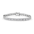 Diamond Bracelet in Rhodium Over Sterling Silver (7.25 In) 5.00 ctw - Sticky add to cart bar