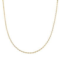 10K Yellow Gold 1.5mm Rope Necklace 20 Inches 1.30 Grams