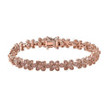 Uncut Natural Pink Diamond Bracelet in 18K Vermeil RG Over Sterling Silver (7.25 In) 1.50 ctw - Sticky add to cart bar