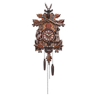 Handcrafted Vintage Pendulum Quartz Movement Reindeer Wall Clock (250x450x100mm) with Sound (Battery Not Included)