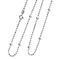 Station Chain Necklace in Sterling Silver 6.50 Grams 20 Inches - Sticky add to cart bar