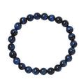 Enhanced Blue Tiger's Eye 107.00 ctw Beaded Stretch Bracelet - Sticky add to cart bar