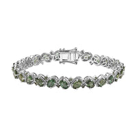 TLV Betroka Blue Apatite Bracelet in Rhodium Over Sterling Silver (7.25 In) 11.60 ctw