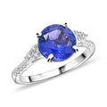Certified & Appraised Rhapsody AAAA Tanzanite and E-F VS Diamond 2.80 ctw Ring in 950 Platinum 4 Grams - Sticky add to cart bar