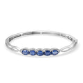 Kashmir Kyanite Bangle Bracelet in Rhodium Over Sterling Silver (7.25 In) 4.90 ctw - Sticky add to cart bar