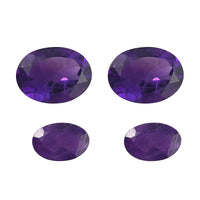 AA African Amethyst Set of 4 (Oval Mix Size) 2.60 ctw Loose Gemstone