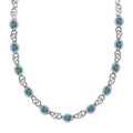 GP Special Venetian Sky Collection Premium Betroka Blue Apatite and White Zircon 11.10 ctw Necklace in Rhodium Over Sterling Silver 18 Inches - Sticky add to cart bar