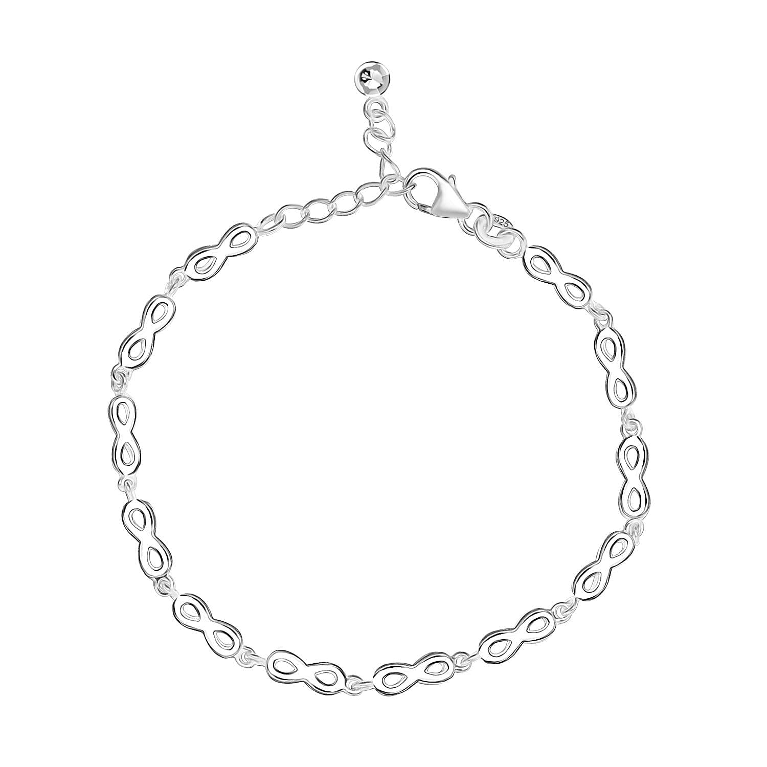 Link Chain Bracelet in Sterling Silver (6.5-8.0In) 3.40 Grams (6.50 In)