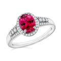 Luxoro Premium Ouro Fino Rubellite and G-H I1 Diamond 2.76 ctw Ring in 14K White Gold 2