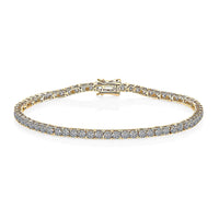 Luxuriant Lab Grown Diamond Bracelet in 18K Vermeil YG Over Sterling Silver (7.25 In) 5.00 ctw