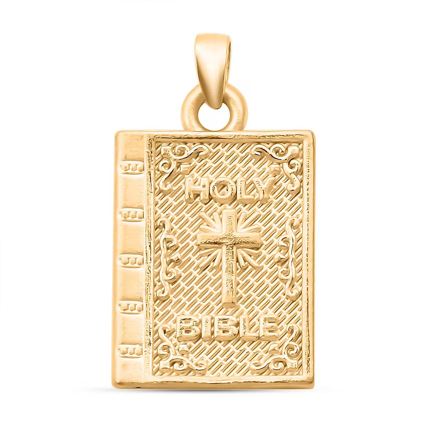 Holy Bible Cross Pendant without Chain in 24K Yellow Gold 1.30 Grams