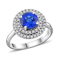 Certified & Appraised Rhapsody AAAA Tanzanite and E-F VS Diamond 1.55 ctw Ring in 950 Platinum (Size 10.0) 7.10 Grams - Sticky add to cart bar
