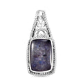 Matrix Tanzanite Solitaire Pendant in Platinum Over Copper with Magnet 8.00 ctw - Sticky add to cart bar