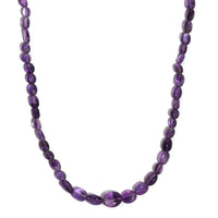 African Amethyst 75.00 ctw Necklace in Stainless Steel 18 Inches