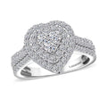 Luxuriant Lab Grown Diamond (G-H, SI) Heart Ring in Platinum Over Sterling Silver (Size 10.0) 1.00 ctw - Sticky add to cart bar