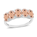 Premium Marropino Morganite 5 Stone Ring in Platinum Over Sterling Silver (Size 4.0) 2.30 ctw - Sticky add to cart bar