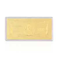 24K Golden Currency of Fortune Emboss Sheet (103x49mm) 1g