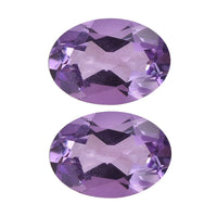 Mashamba Amethyst Set of 2 (Ovl 7x5mm) 1.26 ctw Loose Gemstone