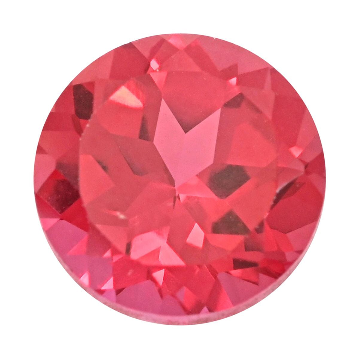Luxuriant Lab Grown AAAA Padparadscha Sapphire (Rnd 6 mm) 1.00 ctw