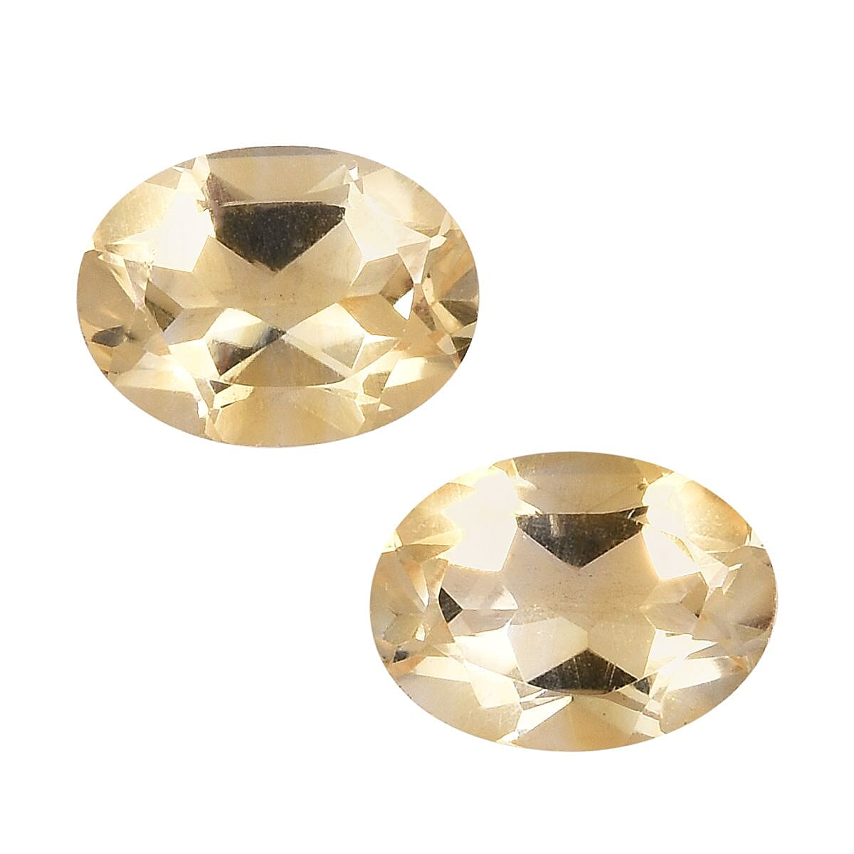 Brazilian Citrine Set of 2 (Ovl 8x6 mm) 2.06 ctw