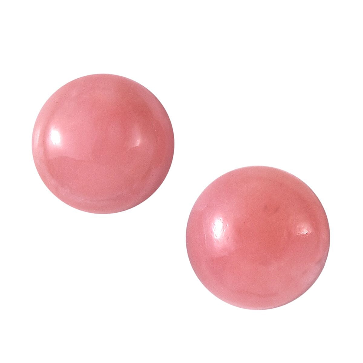 AAA Peruvian Pink Opal Set of 2 (Rnd 5 mm) 0.74 ctw