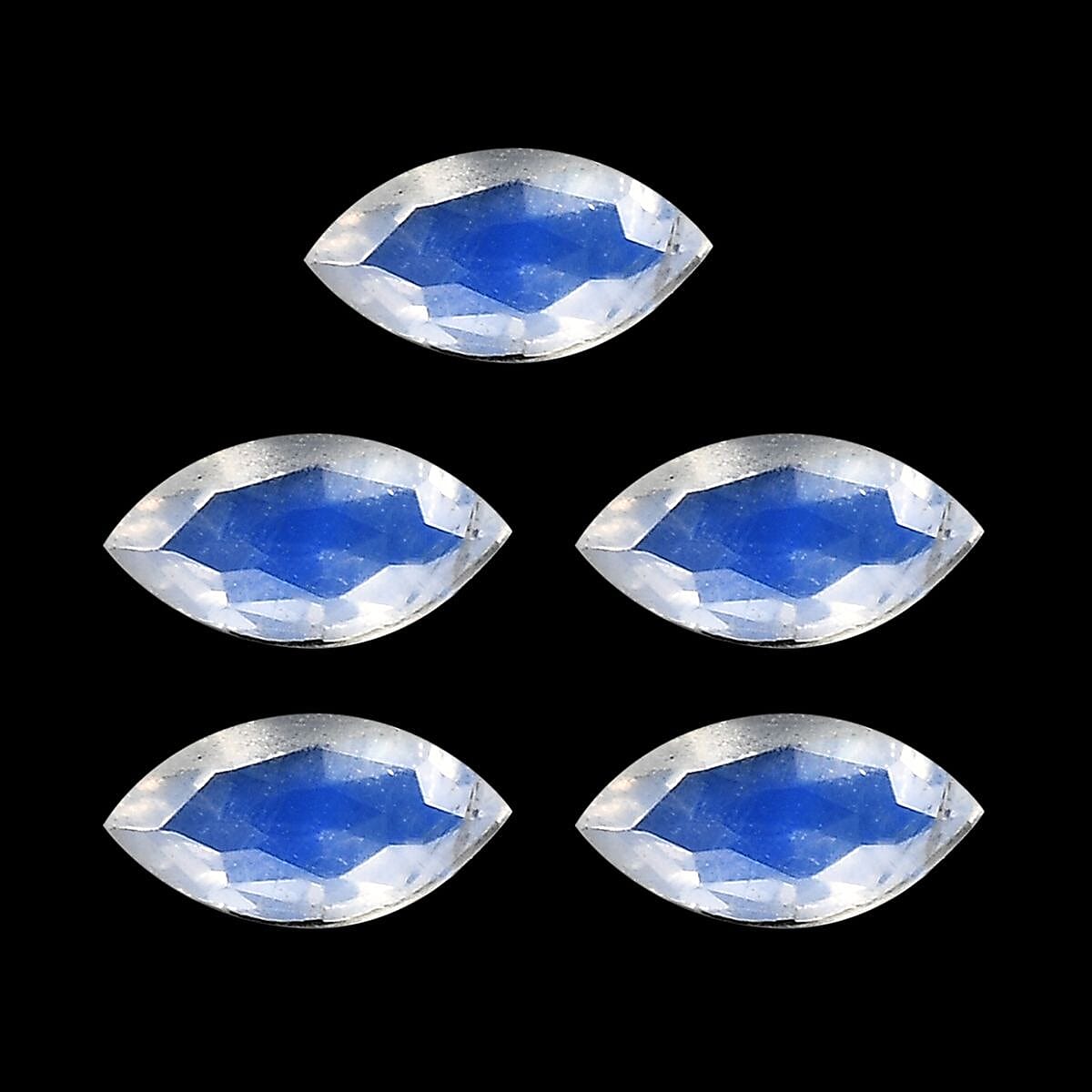 AA Rainbow Moonstone Set of 2 (Mrq 5x2.5 mm) 0.46 ctw