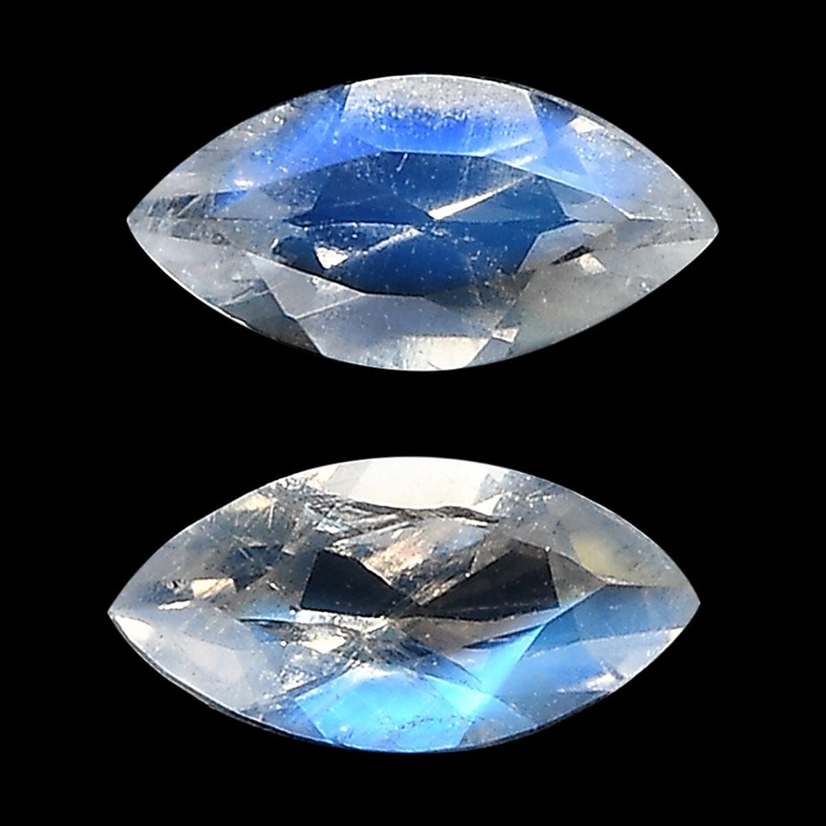 AAA Rainbow Moonstone Set of 2 (Mrq 6x3 mm) 0.45 ctw