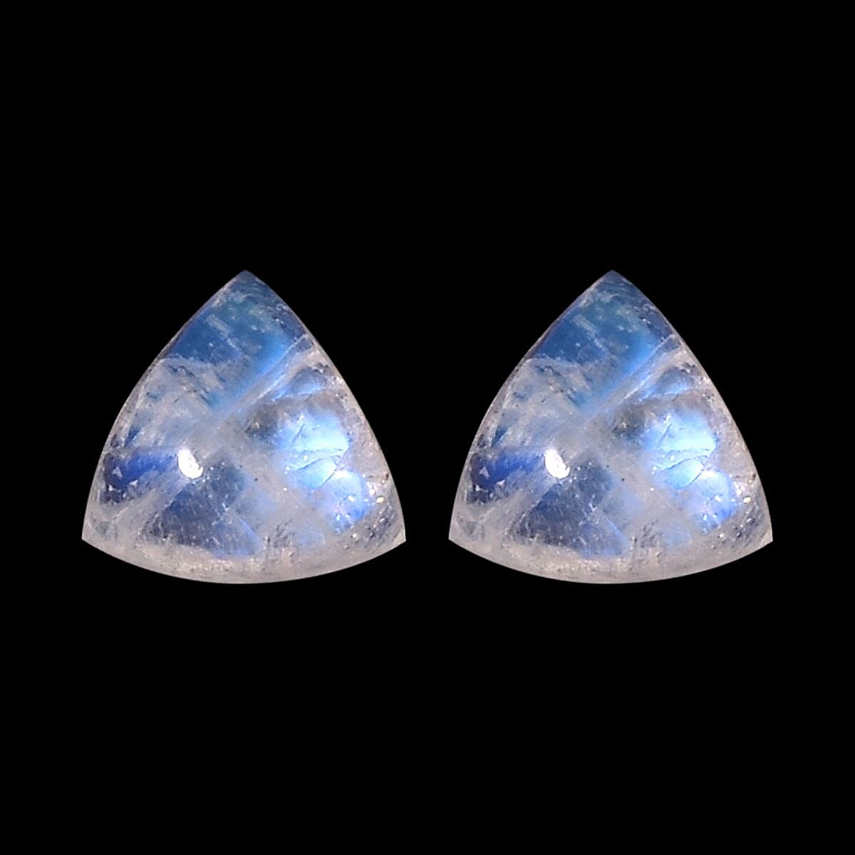 Rainbow Moonstone Set of 2 (Trl 5 mm) 1.15 ctw