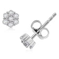 Lab Grown Diamond (SI) 0.25 ctw Stud Earrings in Rhodium Over Sterling Silver - Sticky add to cart bar