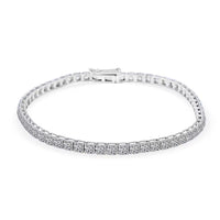 Luxuriant Lab Grown Diamond 5.00 ctw Bracelet in 14K White Gold (7.00 In) 5.42 Grams