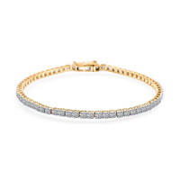 Luxuriant Lab Grown Diamond 4.00 ctw Bracelet in 14K Yellow Gold (7.25 In) 5.63 Grams
