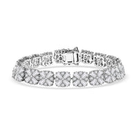 Moissanite Bracelet in Rhodium Over Sterling Silver (7.25 In) 17.25 ctw