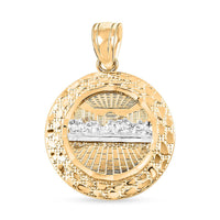 Last Supper Pendant without Chain in 10K Yellow and White Gold 2.3 Grams