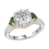 Moissanite & Chrome Diopside