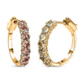 D'Joy Madagascar Yellow Apatite and White Zircon 2.90 ctw Hoop Earrings in 18K Vermeil Yellow Gold Over Sterling Silver - Sticky add to cart bar