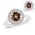 Luxoro Premium Turkizite and Diamond G-H I2 Ring in 14 White Gold (Size 10.0) 2.50 ctw