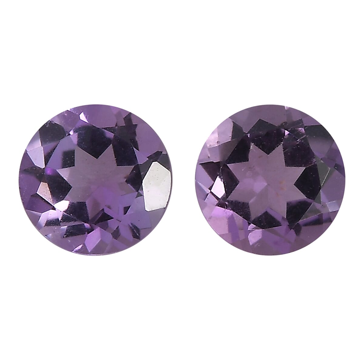 Mashamba Amethyst Set of 2 (Rnd 5 mm) 0.84 ctw Loose Gemstone