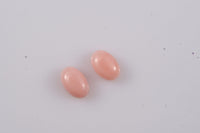 Peruvian Pink Opal Set of 2 (Oval 6x4 mm) 0.80 ctw Loose Gemstone