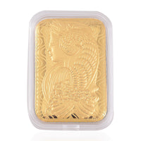 24K Golden Lady Fortuna Blessing Emboss Sheet 31x45.5mm 10mg