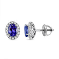 Certified & Appraised Rhapsody AAAA Tanzanite and E-F VS Diamond 2.27 ctw Stud Earrings in 950 Platinum (Del. in 10-15 Days)