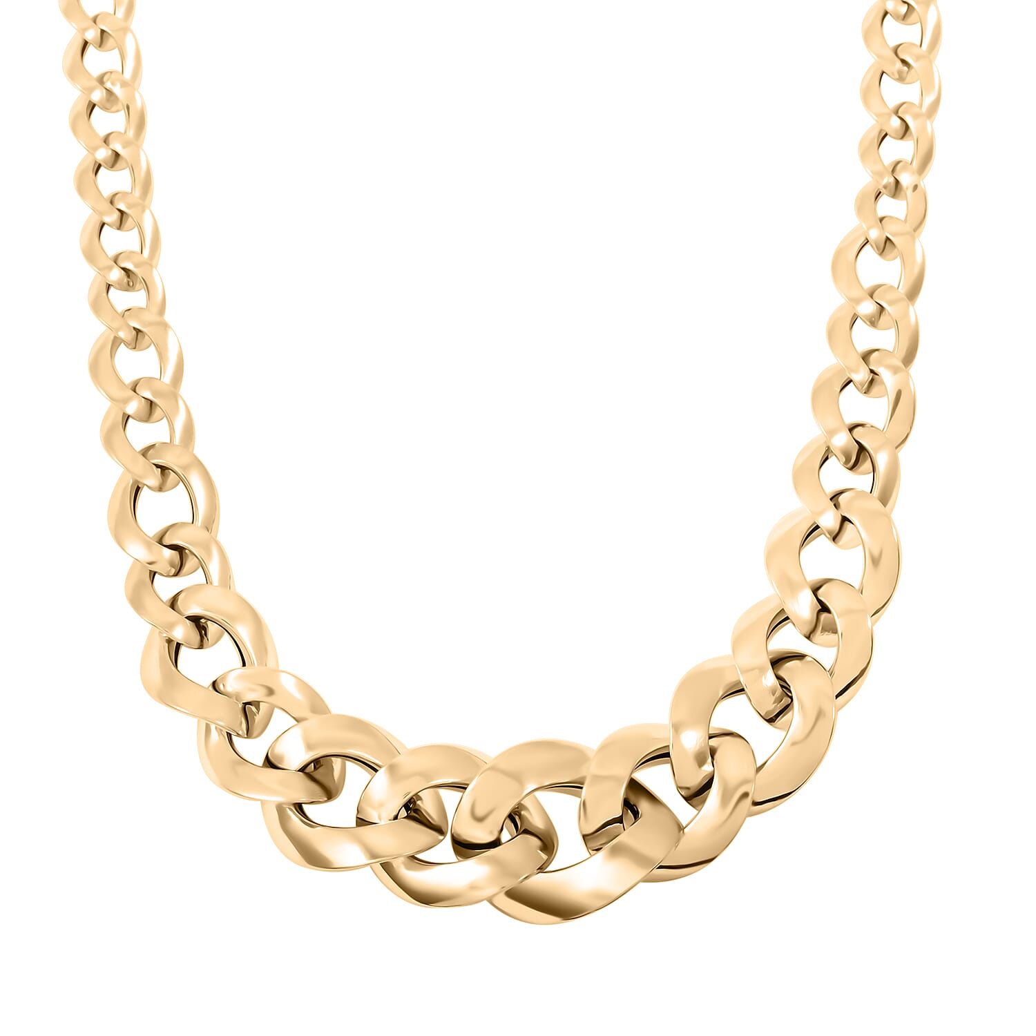 Italian Curb Chain Necklace in 10K Yellow Gold 6.95 Grams 18-20 Inches