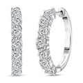 D'Joy Golconda Topaz 2.00 ctw Wave Hoop Earrings in Platinum Over Sterling Silver - Sticky add to cart bar
