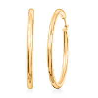 2.5x35mm Hoop Earrings in 10K Yellow Gold 2.5 Grams
