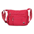Black Multi Pocket Nylon Crossbody Bag (11.8"x3.94"x9.45") with Shoulder Strap - Sticky add to cart bar