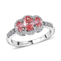 SGL Certificate 950 Platinum Luxuriant Lab Grown Pink Diamond, Lab Grown Diamond (E-F, VS) Ring (Size 10.0) (4.65 g) 1.25 ctw