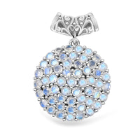 D'Joy Moon Glow Moonstone 6.50 ctw Victorian Moonlight Pendant without Chain in Black Oxidized Sterling Silver