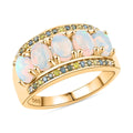 AAA Ethiopian Welo Opal and Multi Diamond 1.90 ctw Ring in 14K Yellow Gold (Size 10.0) - Sticky add to cart bar
