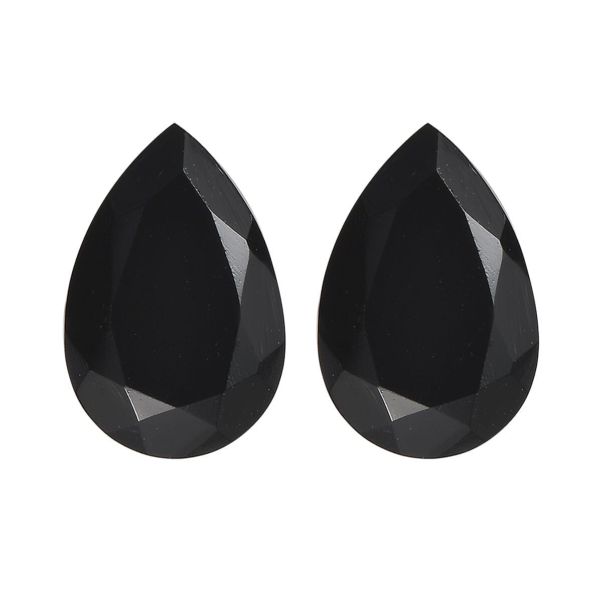 Set of 2 AA Black Onyx (Pear 9x6 mm) 2.02 ctw Loose Gemstone